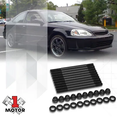 12-Point Front Cylinder Head Stud Nuts For 96-00 Honda Civic Non Si D16Y5/D16Y7 • $44.89