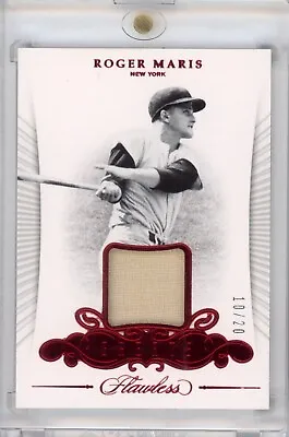 2018 Panini Flawless Memorabilia Ruby Jersey Relic #10/20 Roger Maris #MG-RM • $149.98