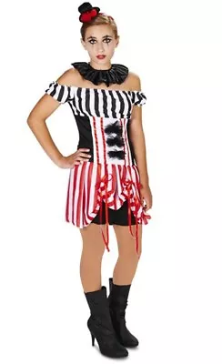 Carn-Evil Vintage Clown Dress Teen Halloween Costume | Minor Stretch Marks • $23.52