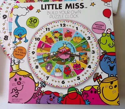 Litle Miss Build Your Own Puzzle Clock  50 Piece Collectable Mr Men  • £19.99