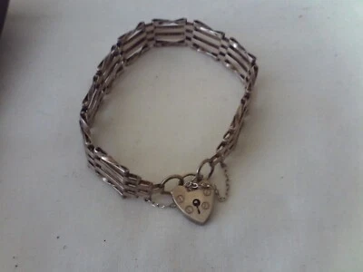 Sterling Silver 4 Bar Gate Bracelet 7.1/4  14.72 G ASJ LONDON 1979 • £24