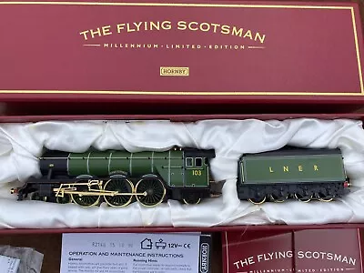 Hornby R2146 Flying Scotsman Class A3 Millennium Ltd Edition Gold Plated RARE • £70