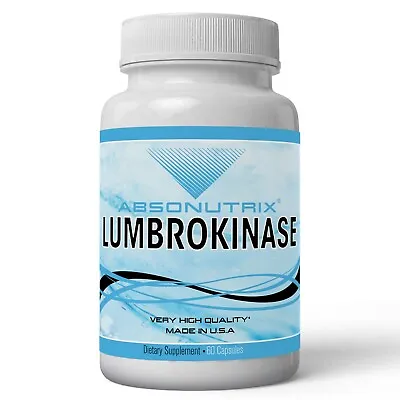 Absonutrix Lumbrokinase 40mg 60 Vegetable Caps Heart Health Natural Antioxidant  • $24.99