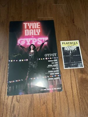 $45 • Buy GYPSY Broadway 14x22 Poster Tyne Daly And Playbill Autographed