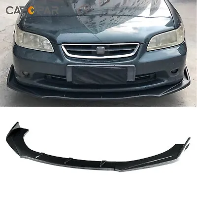 Carbon Look Front Bumper Lip Splitter For Honda Accord Sedan 1997-03 JDM 2/4Door • $56.99