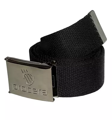 £4.92 • Buy Procera Mens Womens Unisex Canvas Fabric Webbing Black Buckle Work Belt Army