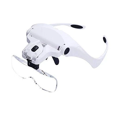 £20.21 • Buy Head Mount Magnifier, Bysameyee Lighted Magnifying Headband Glass Loupe Visor