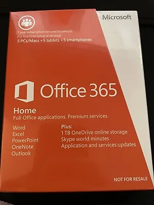 Office 365 Home 1 Year Subscription For Household - 5 PCs/Macs + 1TB Onedrive • $97.87