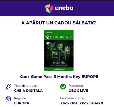 6 Months Game Pass Xbox • £60
