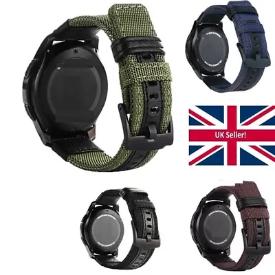 £5.99 • Buy Quick Release Nylon Leather NATO Green Black 20mm 22mm Watch Strap Replacement