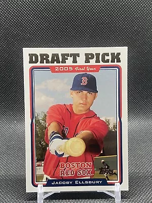 JACOBY ELLSBURY RC 2005 Draft Pick Topps ROOKIE CARD Baseball RED SOX • $0.99