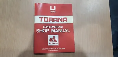 $60 • Buy Holden Lj Torana Supplementry Workshop Manual Includes Gtrxu1