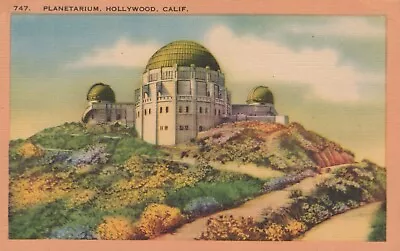 Planetarium Hollywood California Posted Linen Vintage Postcard • $10.75