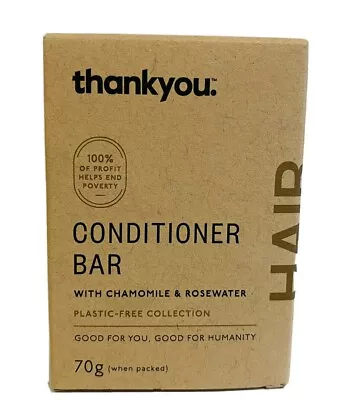 Hair Bar Thankyou. Chamomile & Rosewater Conditioner 70g Vegan Eco Friendly • $24.88