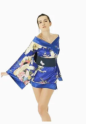 Adult Geisha Girl Costume Japanese Chinese Oriental Kimono Ladies Fancy Dress • £14.99