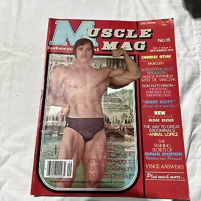 ARNOLD SCHWARZENEGGER - No.15 MuscleMag International Magazine - September 1979 • $17