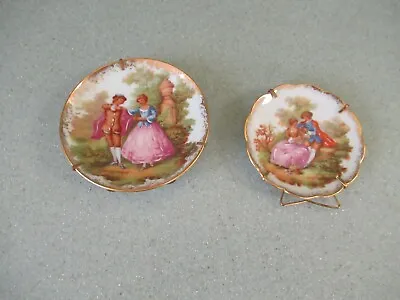Vintage Gold-rimmed Limoges Miniature Wall Display Plates • $9