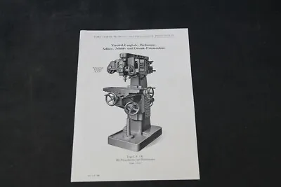 Age Print Carl Hurth Maschinen Zahnradfabrik Munich Advertising Collector • $10.89