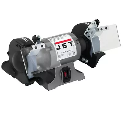 Jet JBG-6A 1 HP 3450 RPM 5 Amp 115V Cast Iron Eye Shield Workshop Bench Grinder • $266.69