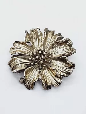 Tiffany & Co RARE VINTAGE Silver Marigold Nature Flower Brooch Pin!(87) • $132.50