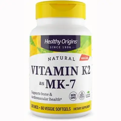 $11.53 • Buy Healthy Origins Natural Vitamin K2 As Mk-7 100 Mcg 60 Veg Sgels