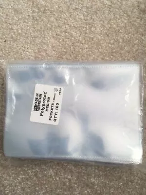 £6 • Buy Polyprotec Medium Postcard Wallets/Sleeves Brand New Pack Of 100