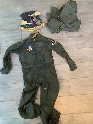 $799 • Buy Vintage Flight Suit With Anti G Pants And Stategic Air Command Wood Sign 