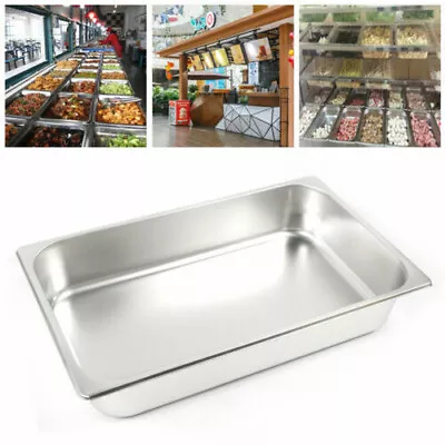 6 Pack Full Size 2 /4  Deep Steam Table Pans + Stainless Steel 201 Buffet Pans • $23.75