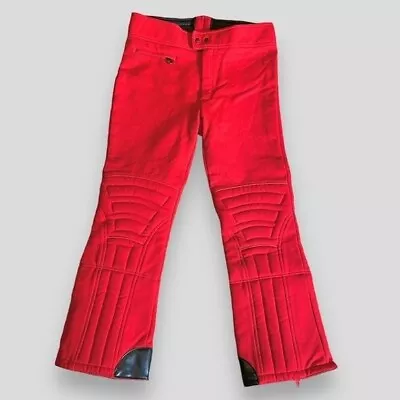 Vintage 50s-60s Profile Padded Lined Wool Men’s Ski Snowboard Pants Red SZ 32 • $34.99