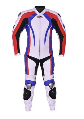 $244.86 • Buy Mens A Grade Leather Motorcycle 1PC Suit Motorbike Rider Racing Armour Sports AB