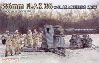 Dragon 6260 1:35th Scale  88mm FLAK 36 W/FlaK Artillery Crew • £19.99