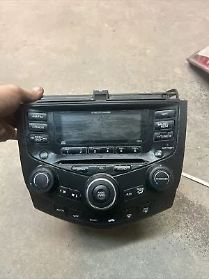 🔥03-07 Honda  Accord  Front Radio Aux Cd Player Headunit Stereo A.c Control Oem • $100