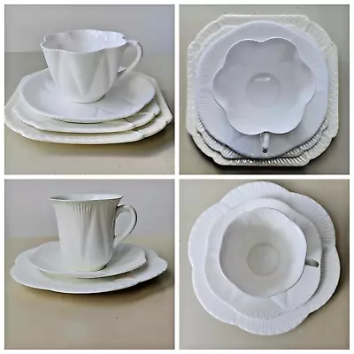 £0.01 • Buy Mixed Trio Tea And Coffee Cups, Saucers, Plates - Shelley And Foley China
