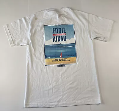 EDDIE AIKAU FOUNDATION Eddie Would Go Men’s T Shirt Sz Medium Waimea Bay Oahu • $39.95