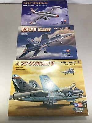 Hobby Boss 1:72 F-84E Thunderbolt F/A-18 D Hornet & A-7B Corsair II Complete Kit • $59.95