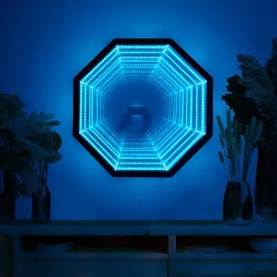 Vintage Octagonal  Porthole Infinity Mirror Light • $900