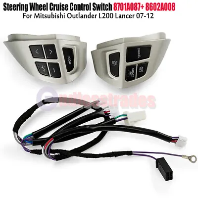 2X For Mitsubishi Outlander L200 Lancer ASX Steering Wheel Cruise Control Switch • $31.59