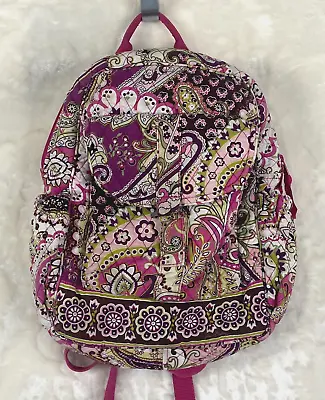 Vera Bradley Backpack Very Berry Paisley Quilted Medium Travel School • $17.46