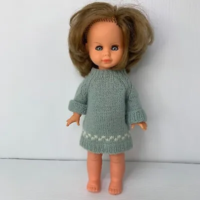 Vintage 1970s Zanini Zambelli Doll Girl 28cm 11” Brunette Sleepy Eye Fashion • $29.86