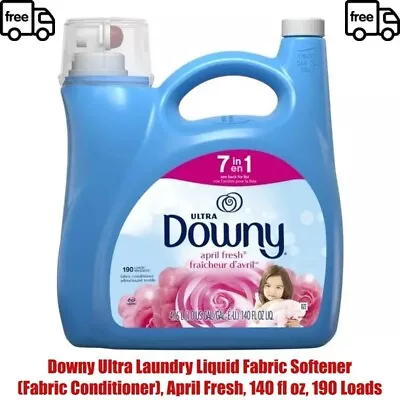 140 Fl Oz 190 Loads Downy Ultra Laundry Liquid Fabric Softener April Fresh • $12.25