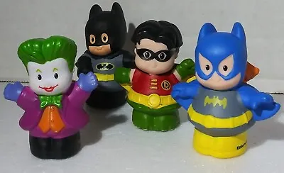 $16.99 • Buy Fisher Price Little People DC Comics Super Heroes Batman  Joker Lot Of 4 Figures