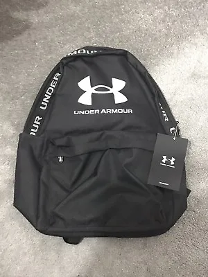 Under Armour Loudon Backpack UA 25 L Water Resistant Black Rucksack Laptop NEW • £25.99