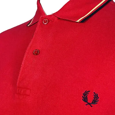 £5.50 • Buy Fred Perry Twin Tipped Polo - Red - L/XL/2XL - Ska Mod 60s Casuals Scooter Retro