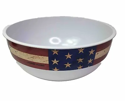 Sakura Warren Kimble COLONIAL 12” Serving Bowl MELAMINE American Flag  • $29.95