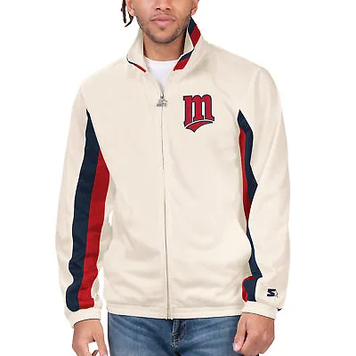 Men's Starter Cream Minnesota Twins Rebound Cooperstown Collection Full-Zip • $99.99