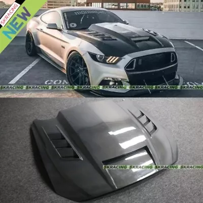 For Ford Mustang 15-23 Real Carbon Fiber Bodykits Engine Hood Panel Bonnet Cover • $2499