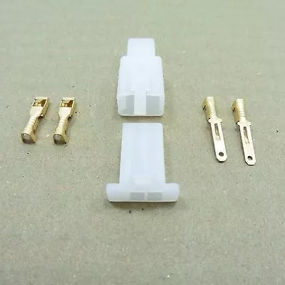 2.8mm PIN Spade Plug Mini 2-Way Auto Car Motorbike Boat Connector Electrical Kit • £2.83