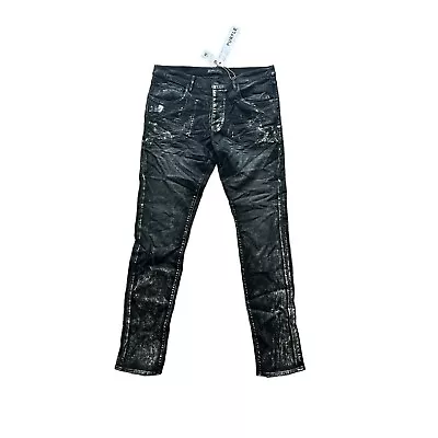 Purple Brand Jeans Mens Slim Fit Low Rise P001 Black $240 Size 36/32 • $165