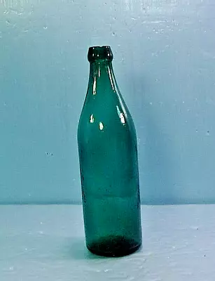 1880's  CONGRESS SPRINGS CO.  MINERAL WATER TEAL BLUE HEAVILY WHITTLED BOTTLE • $40