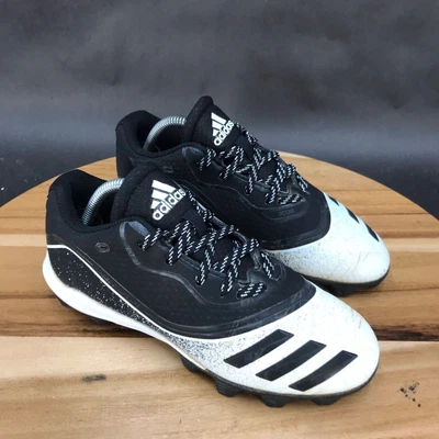 $24.99 • Buy Adidas Icon V Black White Molded Baseball Cleats Low Top Lace Up Youth Size 3.5